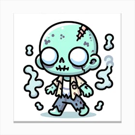 Cartoon Zombie Canvas Print