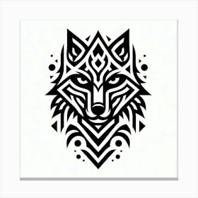 Tribal Wolf Canvas Print