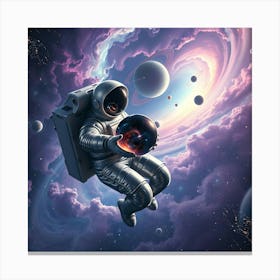 Astronaut In Space Canvas Print