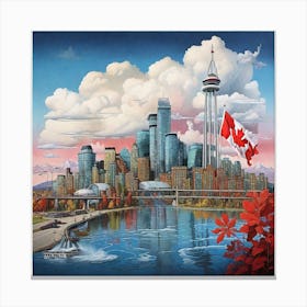 Canadian Cityscape Canvas Print