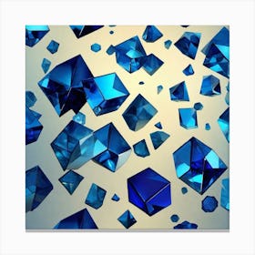 Blue Crystals 1 Canvas Print