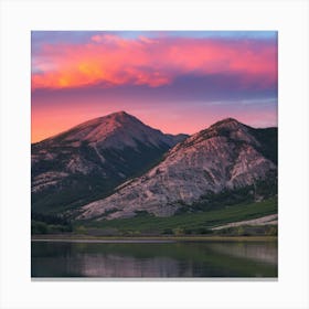 Mountain sunset Canvas Print