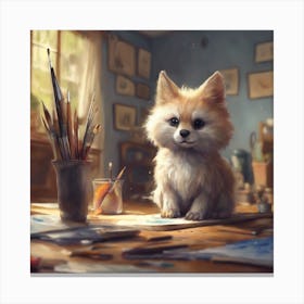 Dog Art Canvas Print