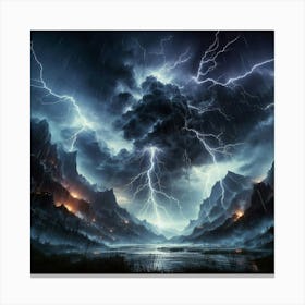 Lightning In The Sky 22 Canvas Print