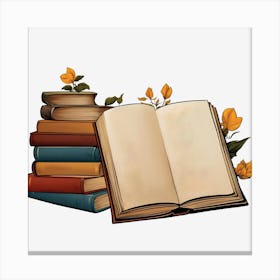 Open Book Canvas Print