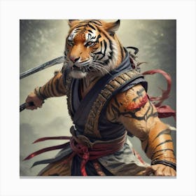 Battle Ready Tiger Canvas Print