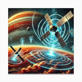 A Sci Fi Depiction Of Thunderclap Satellites Visual 1 Canvas Print