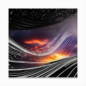 Music Notes In The Sky 24 Canvas Print