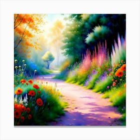 Path In The Garden Canvas Print