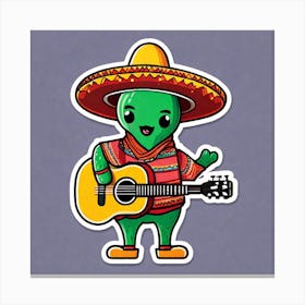Mexican Guitar Player Canvas Print