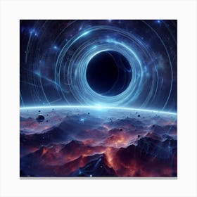 Blackwhole Bangs On Spae And Resonates Canvas Print