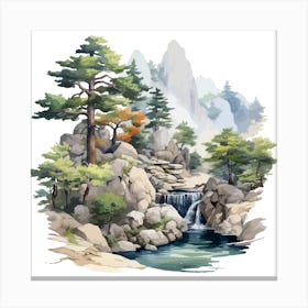 Asian Landscape Painting Canvas Print