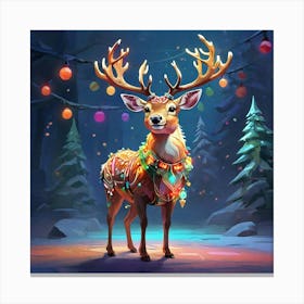 Christmas Deer 9 Canvas Print