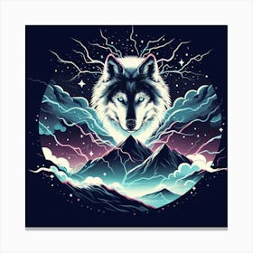 Wolf In The Mountains by dee Canvas Print