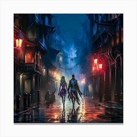 Dark Fantasy City Canvas Print