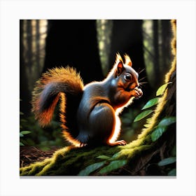 Squirrel In The Forest 26 Canvas Print