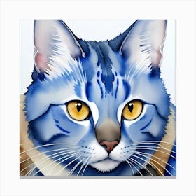 Blue Cat Canvas Print
