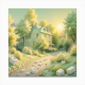 House In The Countryside Canvas Print