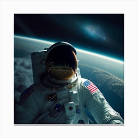 Astronaut In Space 1 Canvas Print