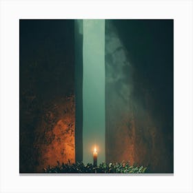 Candle In A Cave Canvas Print