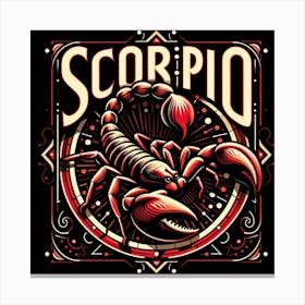 Zodiac Sign Scorpion, Water Element, The Scorpion Canvas Print