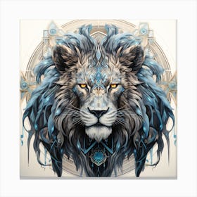 Lion Art Gothic Future Canvas Print