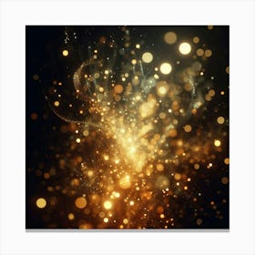 Abstract Golden Bokeh Canvas Print