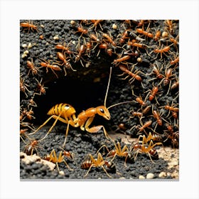 Ants Insects Colony Worker Queen Soldier Antennae Mandibles Exoskeleton Legs Thorax Abdom (7) Canvas Print