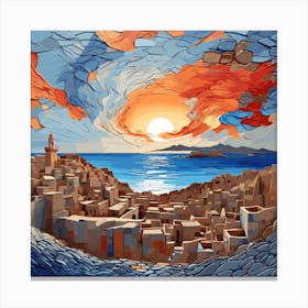 Sunset In The City Canvas Print