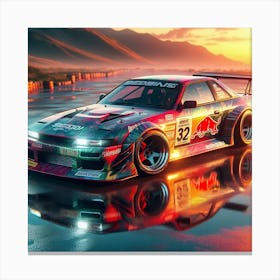 Japanes cars street drifting 2 Canvas Print