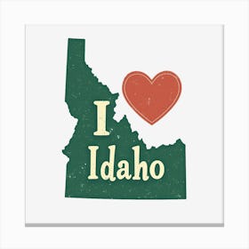 I Love Idaho Canvas Print