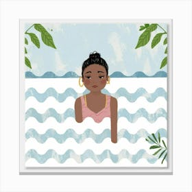 Swimming Art 1 Canvas Print