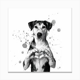 Heart Dog Canvas Print