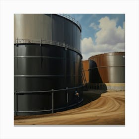 Oil Storage Tanks Canvas Print