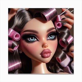 Dolls With Curlers Canvas Print
