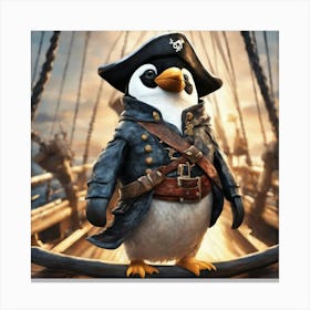 Penguin Pirate Canvas Print