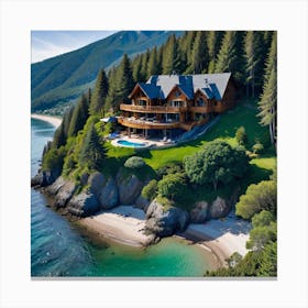 a house near of the sea Canvas Print