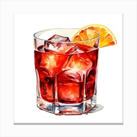 Red Wine Cocktail Canvas Print