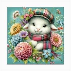 Lamb In A Hat Canvas Print