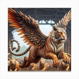 Hindu the Flying Tiger Canvas Print