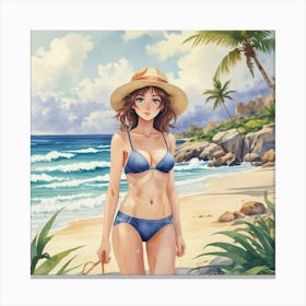 Beach Girl Canvas Print