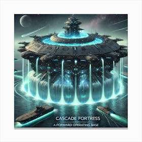 Cascade Sovereignty Scifi Cascade Fortress Canvas Print