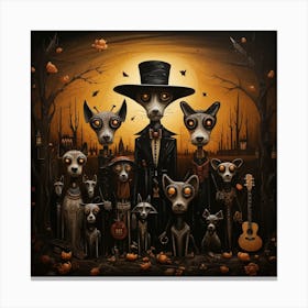 Dogs Of Halloween Canvas Print