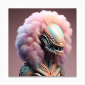 Alien Portrait Pastels 1 Canvas Print