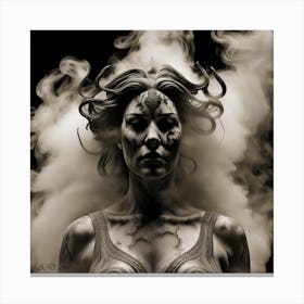 Let Your Inside Out Photo Smoke Realistic Dark Art Canvas Print