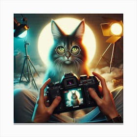 Portrait Of A Cat Canvas Print