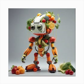 Robot of Veggies 1 Canvas Print