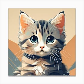 Gray kitten Canvas Print