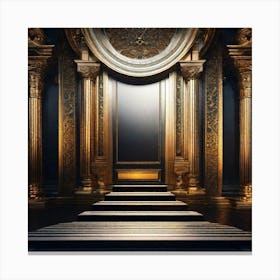 Golden Staircase Canvas Print