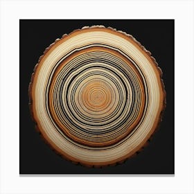 Spiral Wood Slice Canvas Print